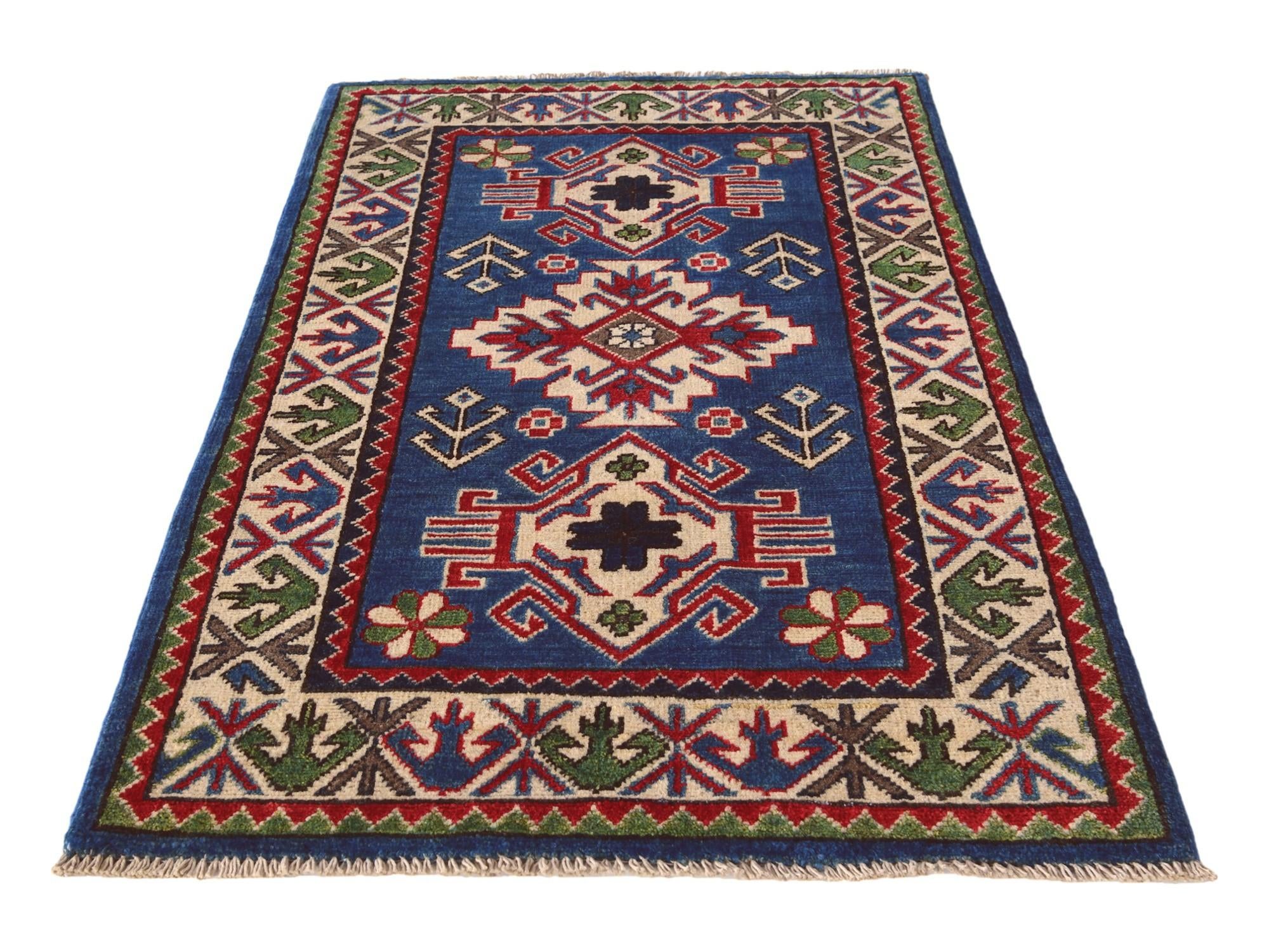 2' 6 x 4' 4 Hand Knotted Kazak Rug