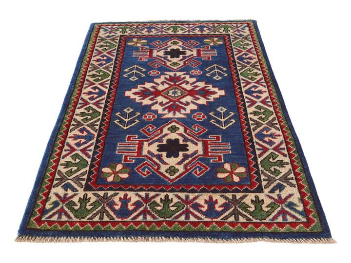 2' 6 x 4' 4 Hand Knotted Kazak Rug