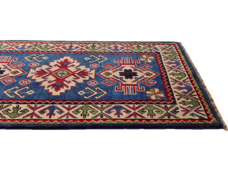 Detail image of 2' 6 x 4' 4 Hand Knotted Kazak Rug
