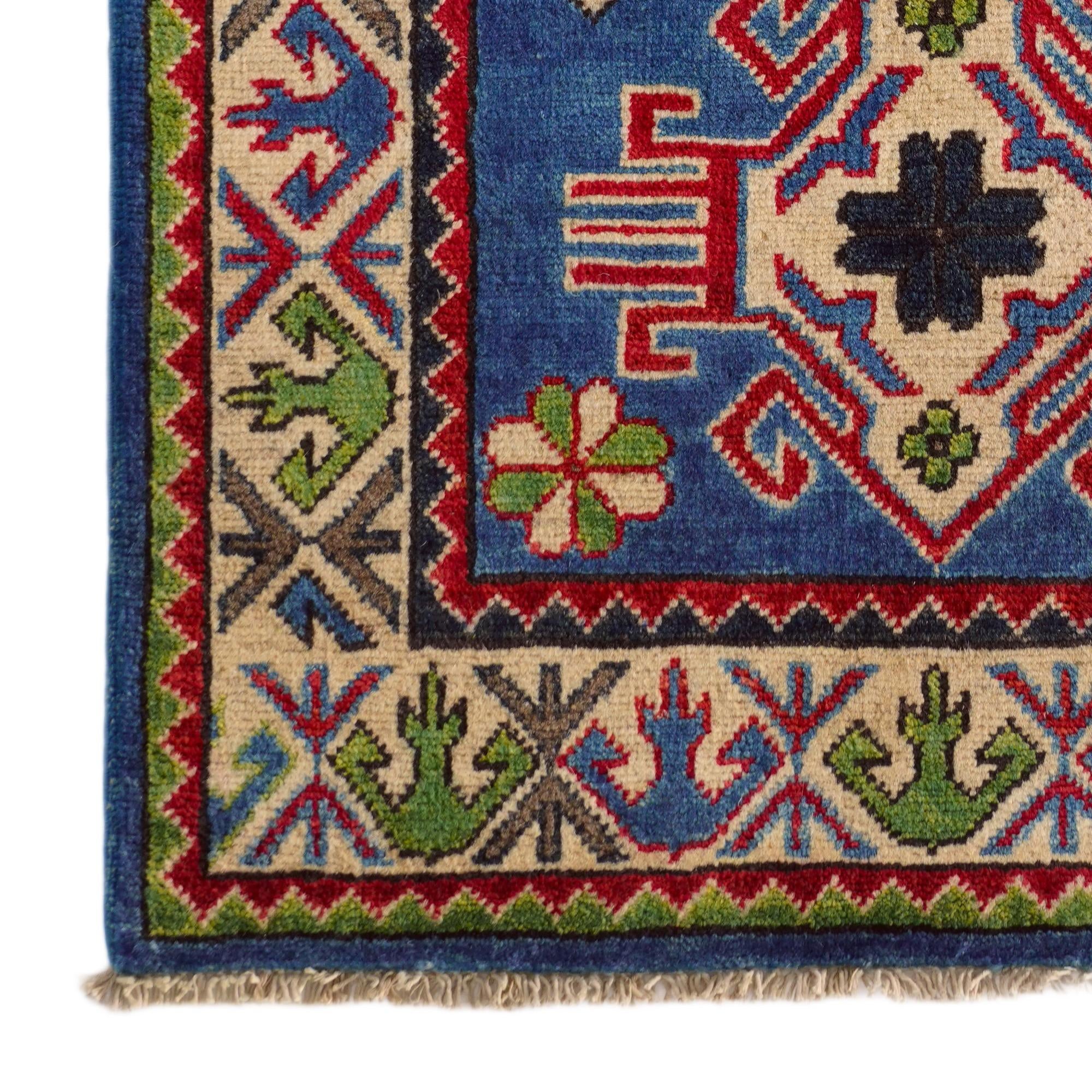 2' 6 x 4' 4 Hand Knotted Kazak Rug