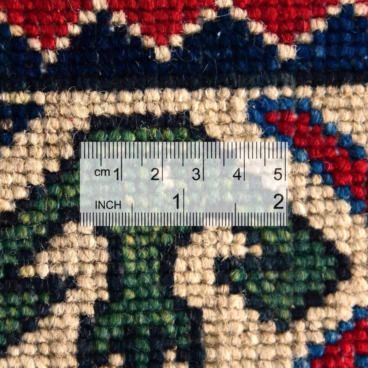 Detail image of 2' 6 x 4' 4 Hand Knotted Kazak Rug