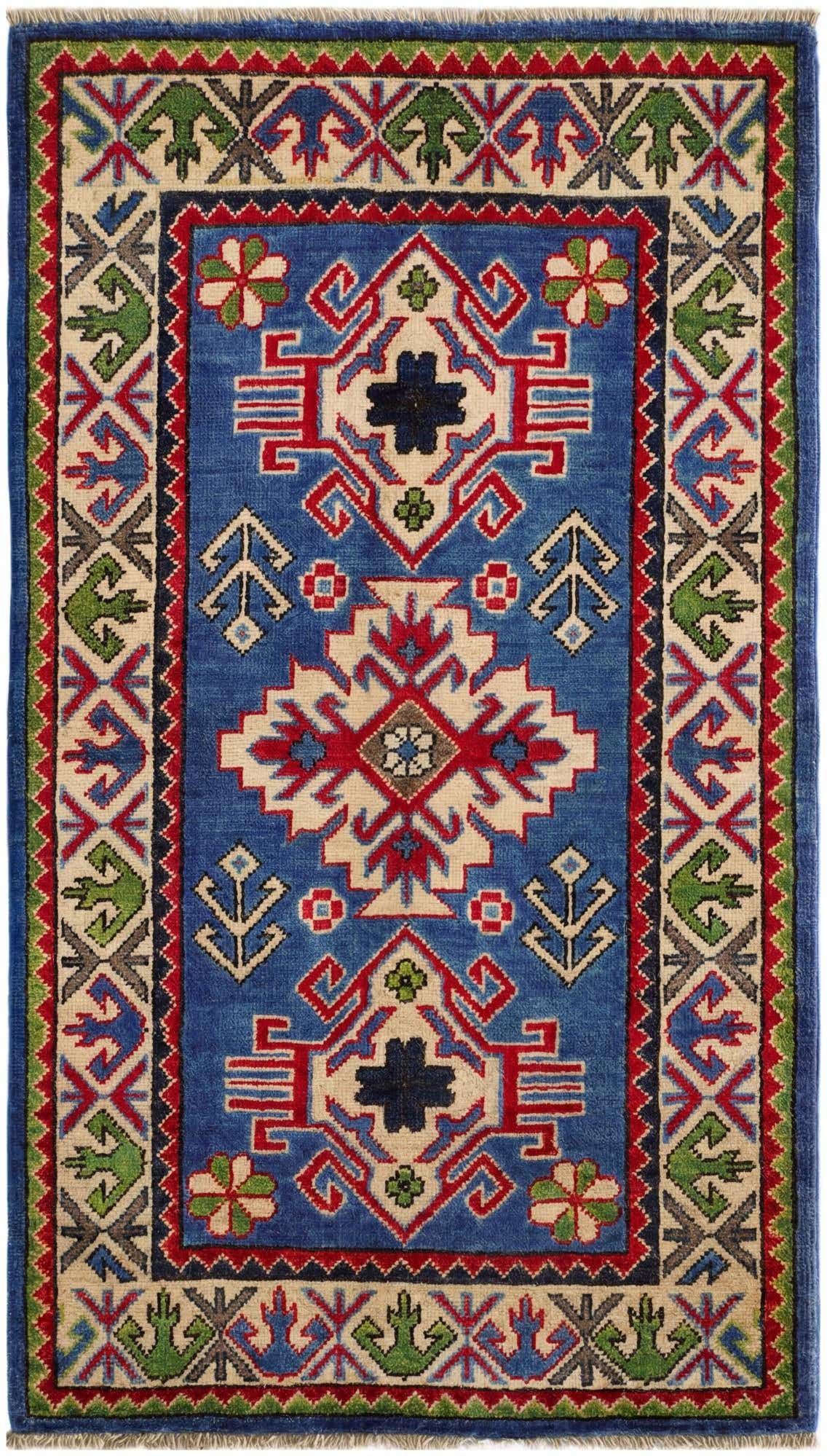 2' 6 x 4' 4 Hand Knotted Kazak Rug