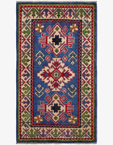 2' 6 x 4' 4 Hand Knotted Kazak Rug