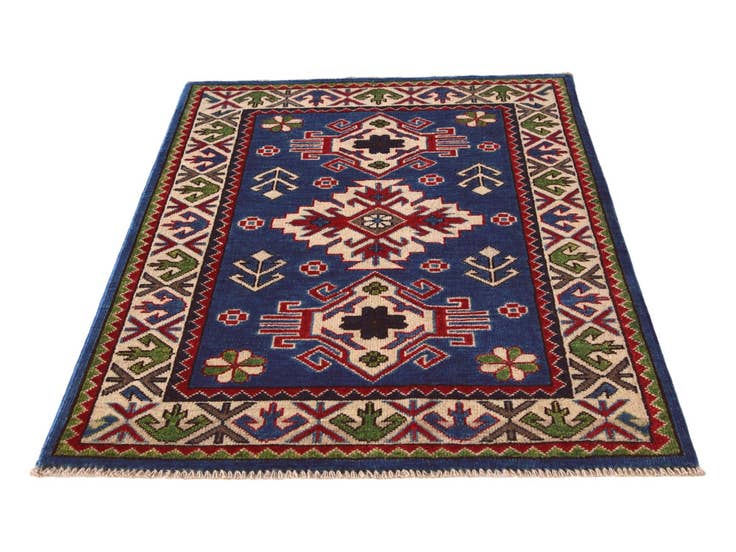 Detail image of 2' 9 x 4' Hand Knotted Kazak Rug