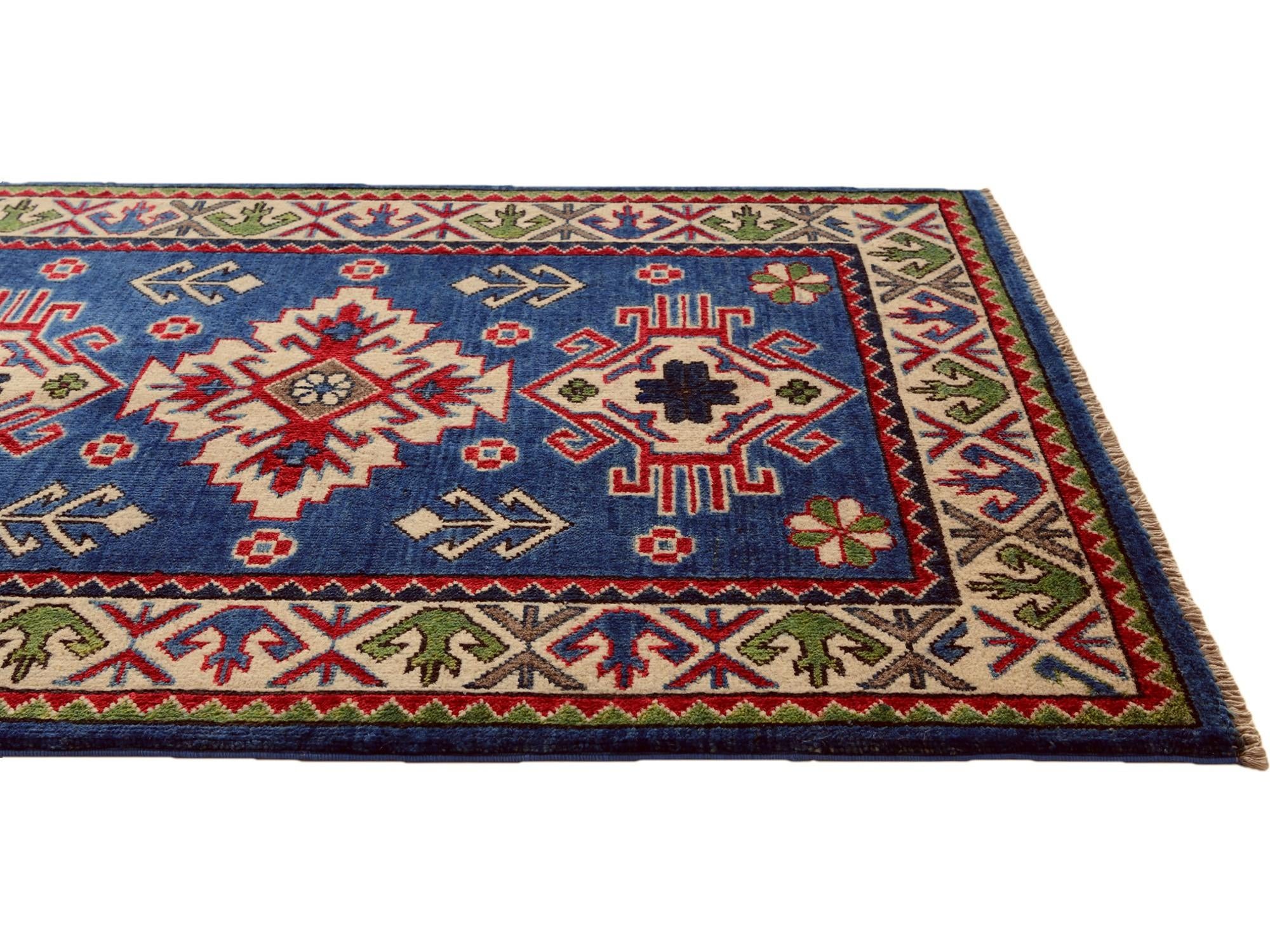 2' 9 x 4' Hand Knotted Kazak Rug
