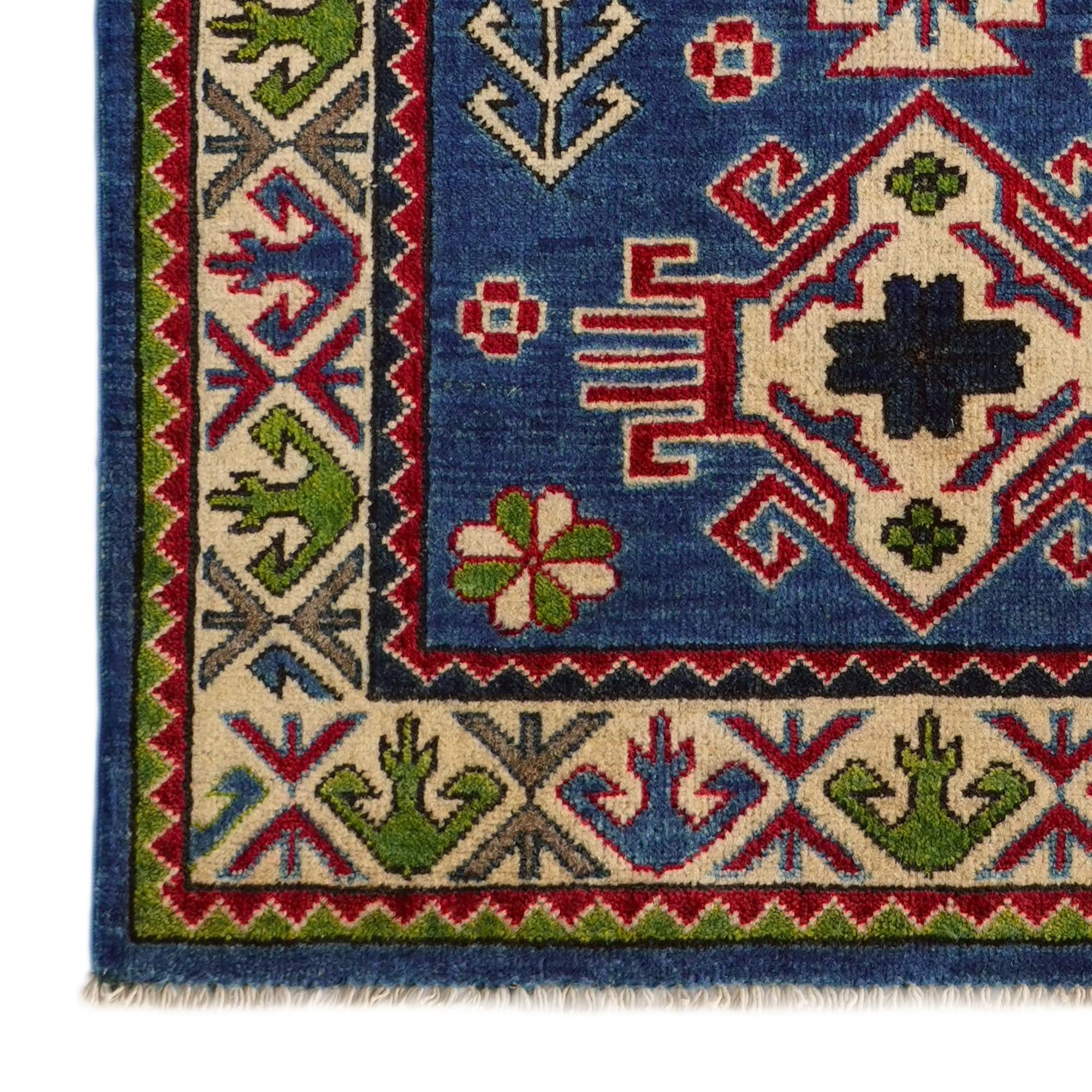2' 9 x 4' Hand Knotted Kazak Rug