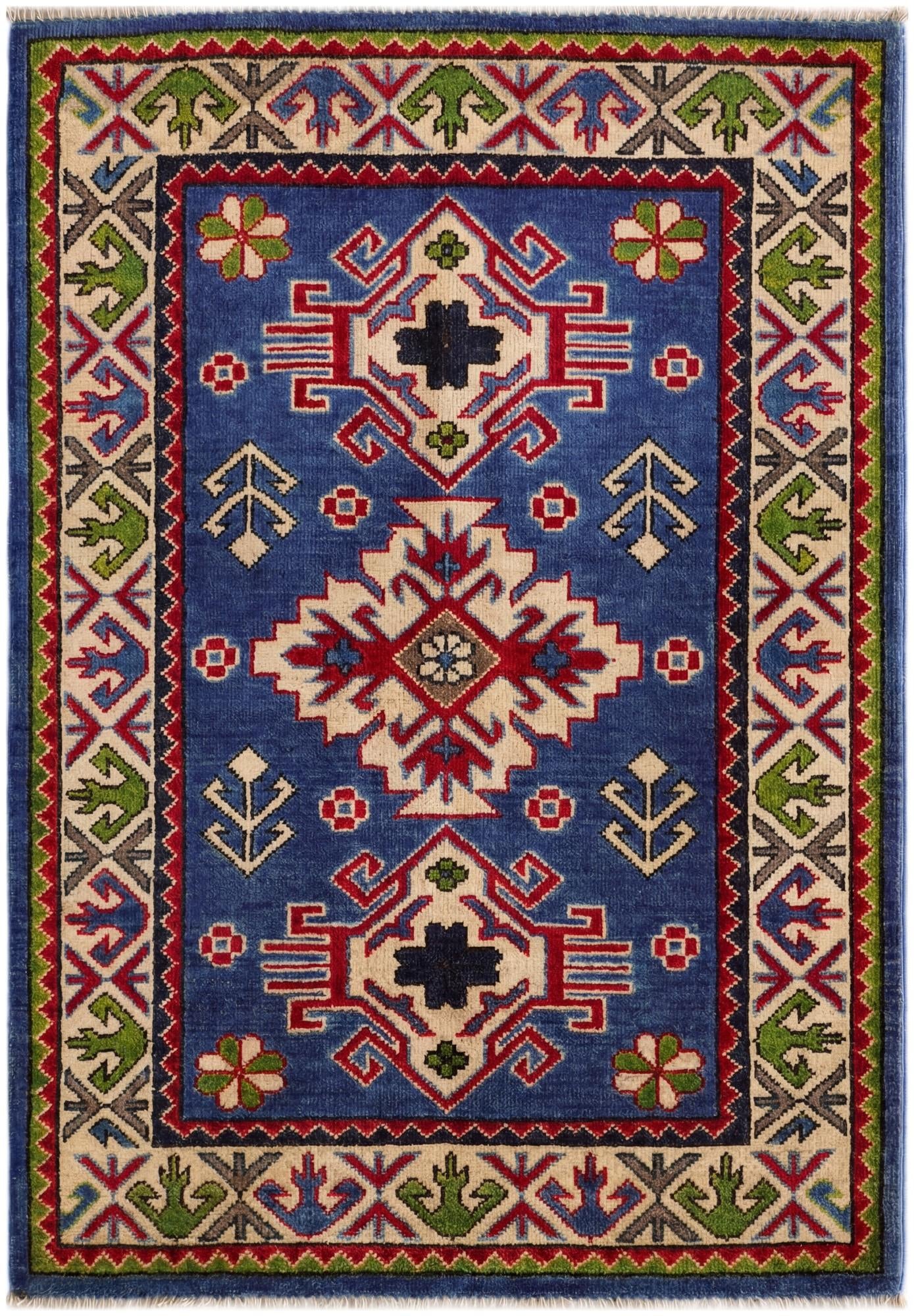 2' 9 x 4' Hand Knotted Kazak Rug