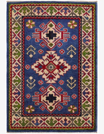 2' 9 x 4' Hand Knotted Kazak Rug