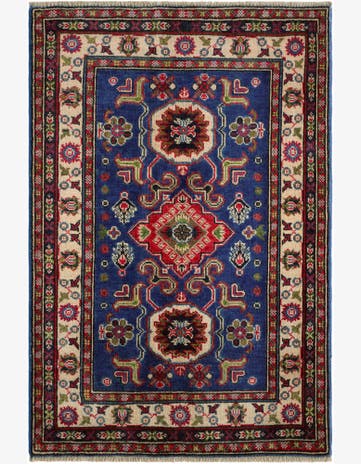 2' 9 x 4' 2 Hand Knotted Kazak Rug