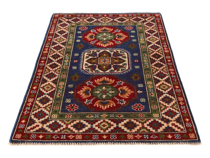 Detail image of 2' 8 x 4' 2 Hand Knotted Kazak Rug