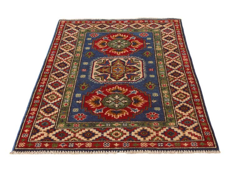 Detail image of 2' 7 x 4' 2 Hand Knotted Kazak Rug
