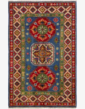 2' 7 x 4' 2 Hand Knotted Kazak Rug