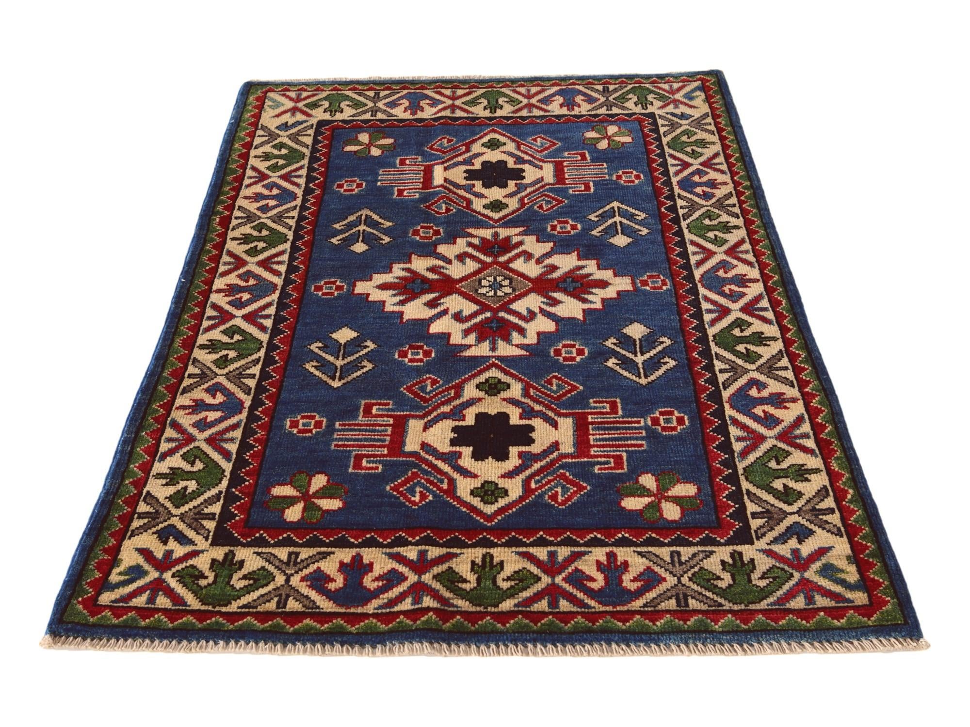 2' 9 x 4' 2 Hand Knotted Kazak Rug