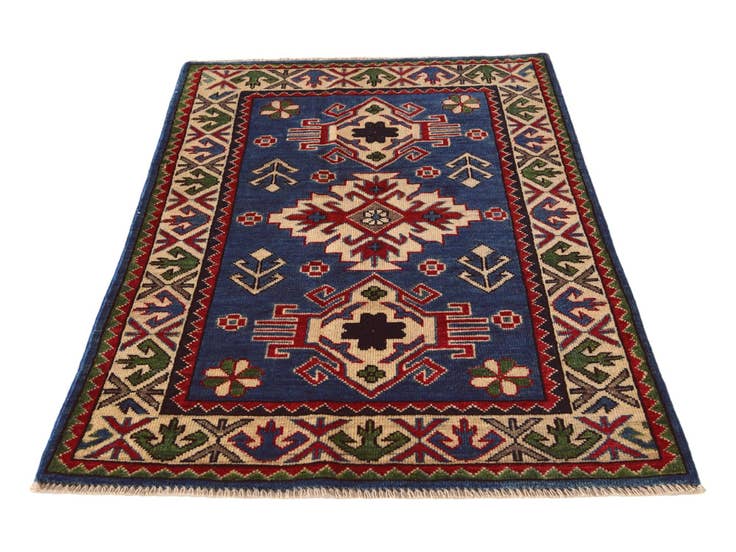 Detail image of 2' 9 x 4' 2 Hand Knotted Kazak Rug