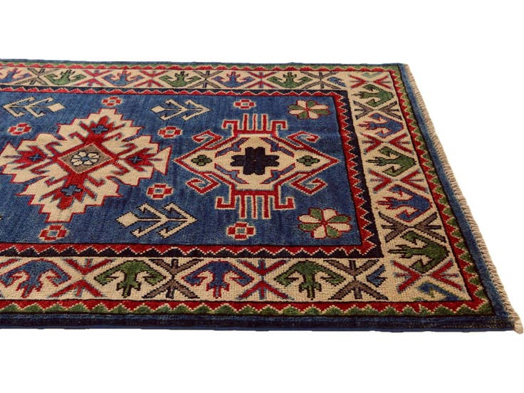 Detail image of 2' 9 x 4' 2 Hand Knotted Kazak Rug