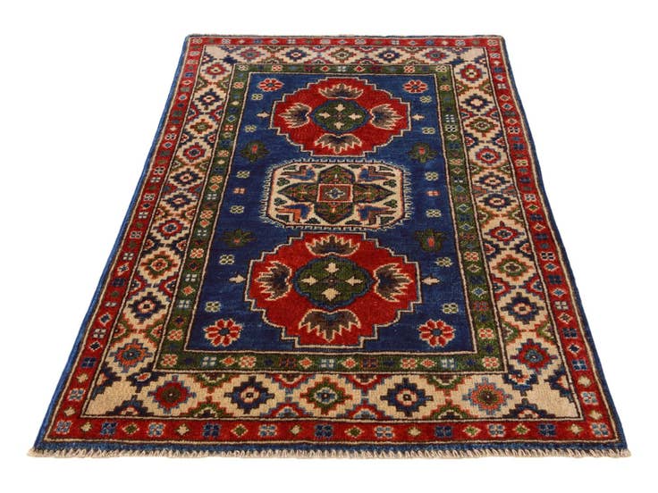 Detail image of 2' 6 x 4' 2 Hand Knotted Kazak Rug