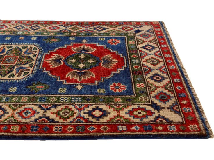 Detail image of 2' 6 x 4' 2 Hand Knotted Kazak Rug