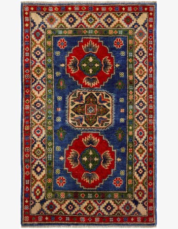 2' 6 x 4' 2 Hand Knotted Kazak Rug