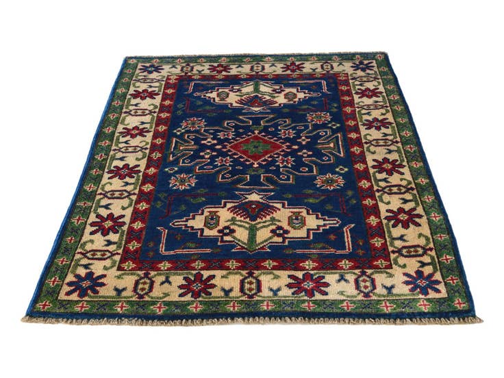 Detail image of 2' 9 x 3' 11 Hand Knotted Kazak Rug
