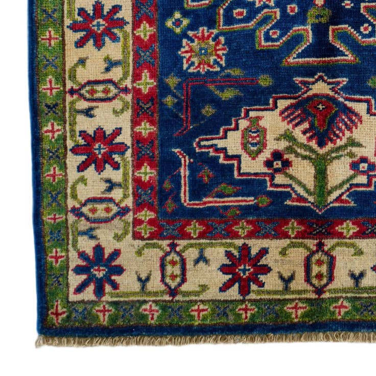 Detail image of 2' 9 x 3' 11 Hand Knotted Kazak Rug