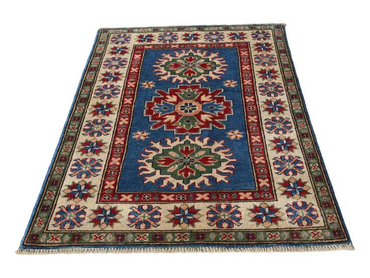 Detail image of 2' 7 x 4' 1 Hand Knotted Kazak Rug