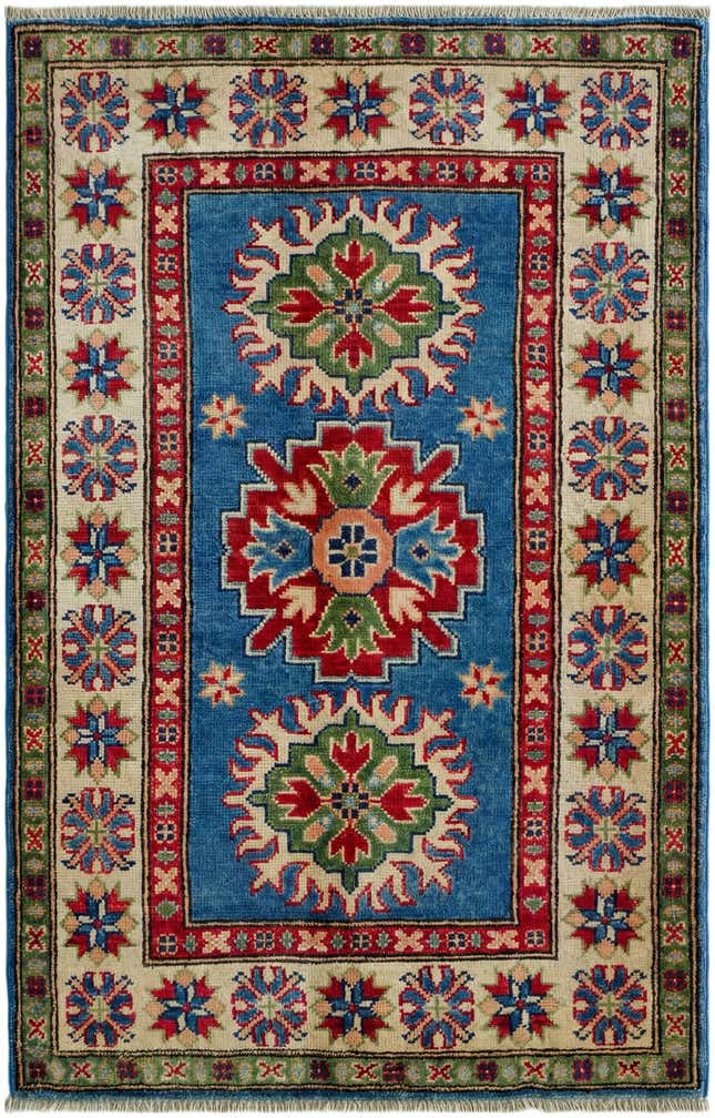 2' 7 x 4' 1 Hand Knotted Kazak Rug