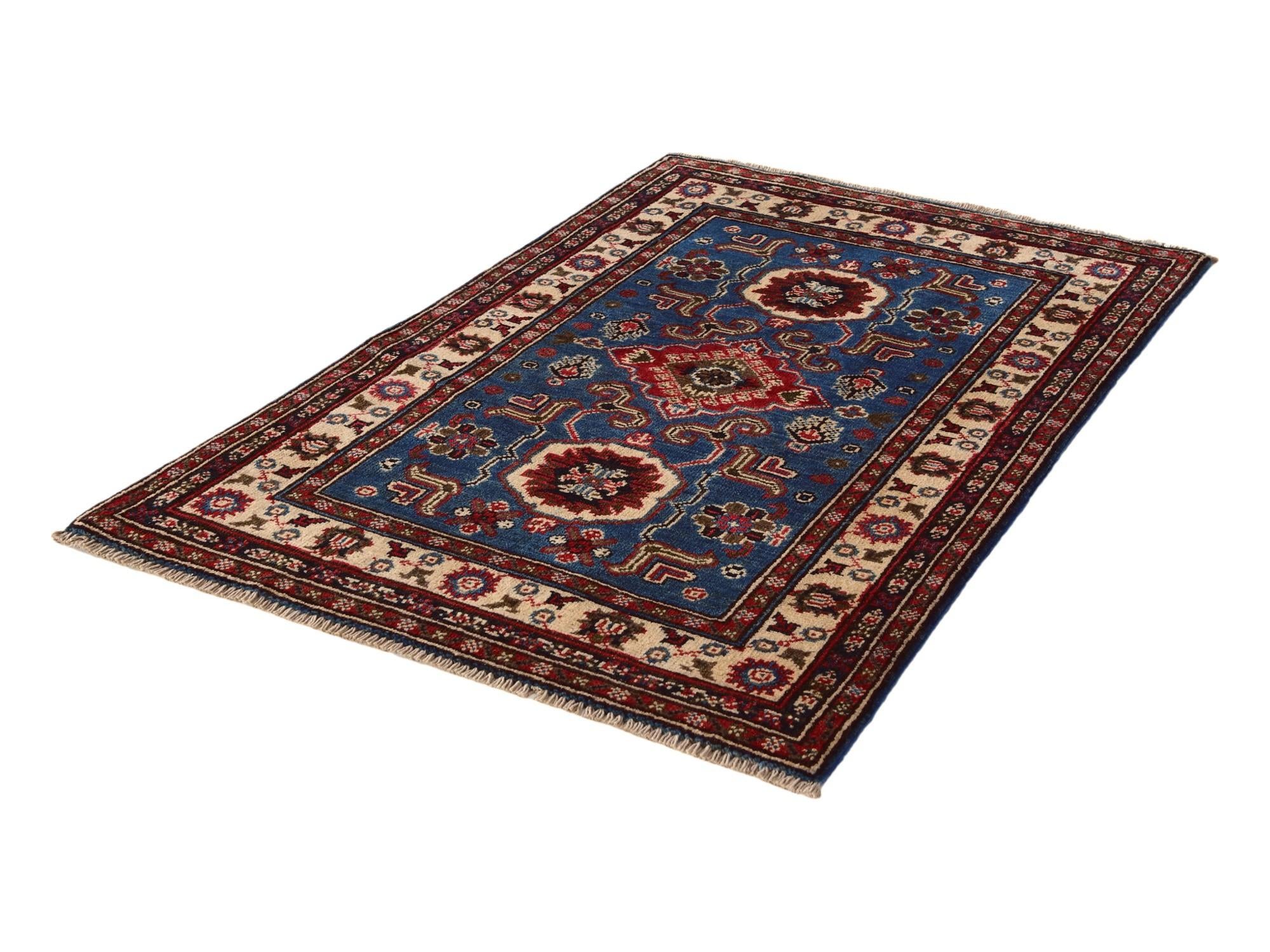 2' 8 x 4' Hand Knotted Kazak Rug