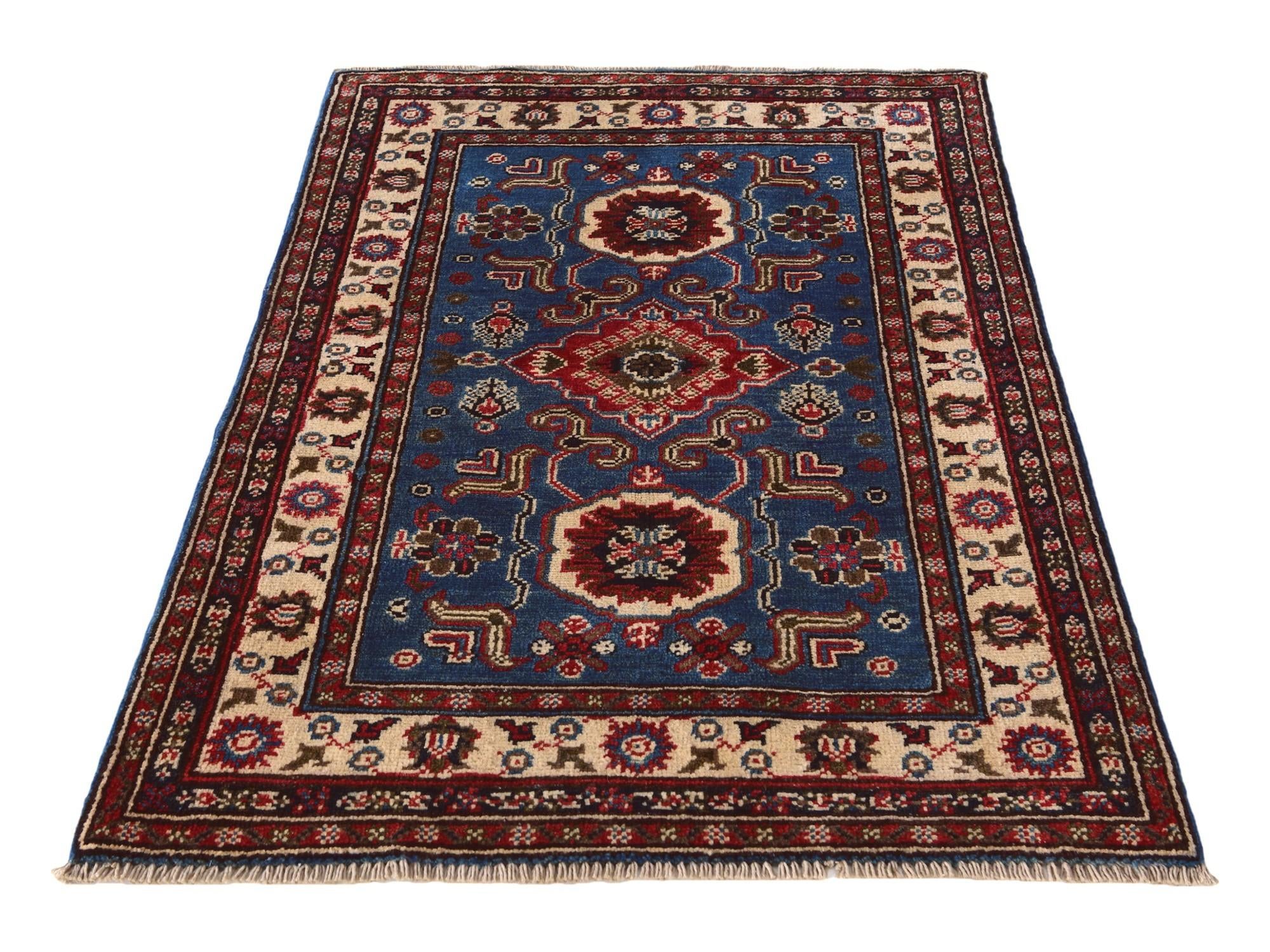2' 8 x 4' Hand Knotted Kazak Rug