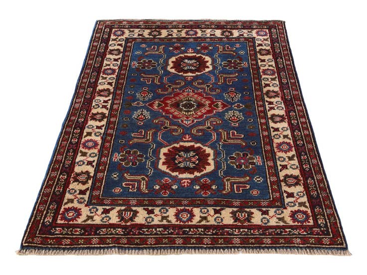 Detail image of 2' 8 x 4' Hand Knotted Kazak Rug