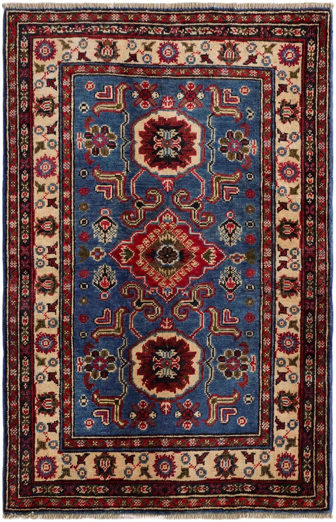 2' 8 x 4' Hand Knotted Kazak Rug
