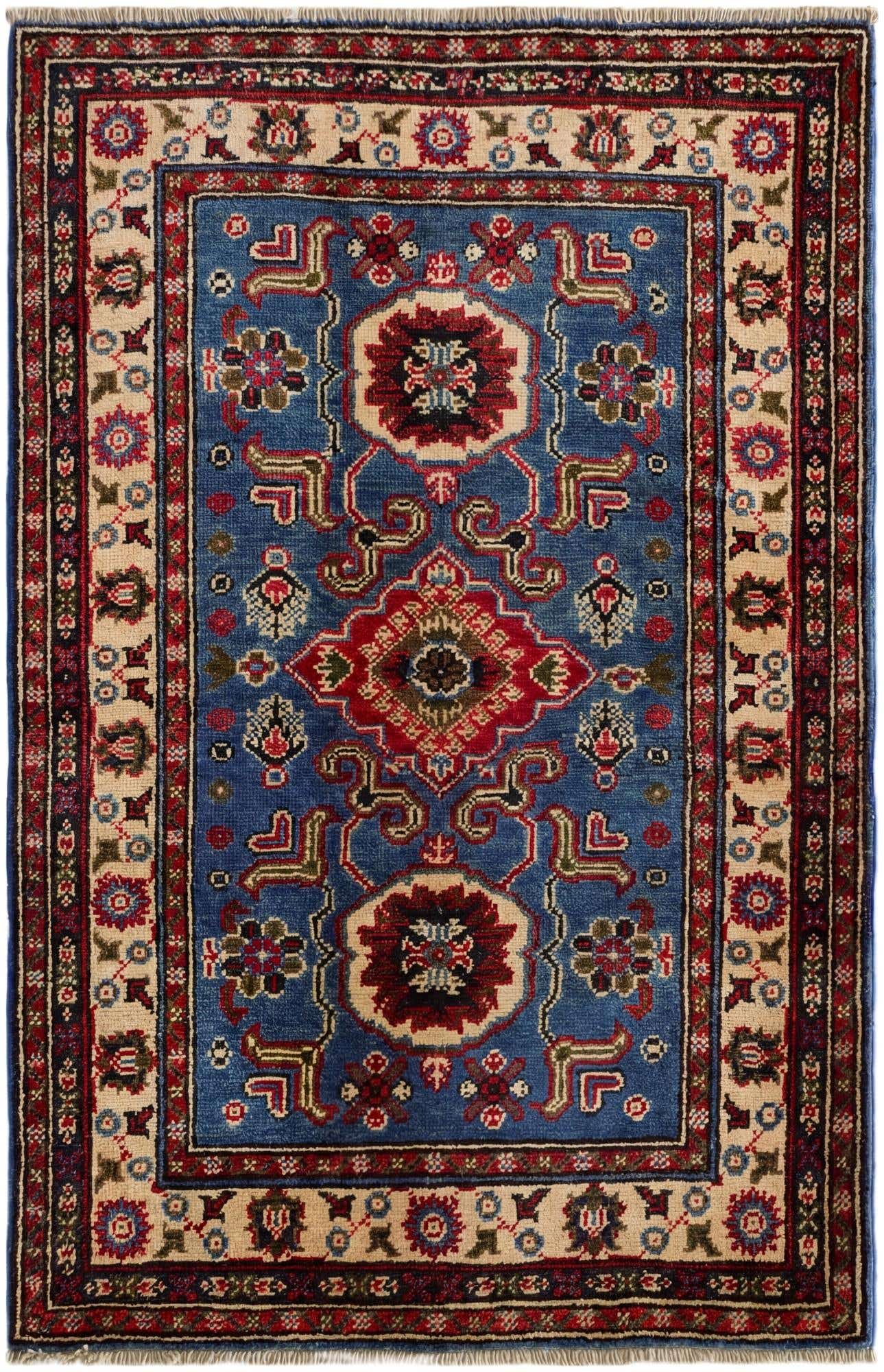 2' 8 x 4' Hand Knotted Kazak Rug