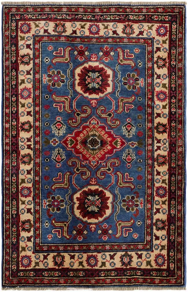 2' 8 x 4' Hand Knotted Kazak Rug