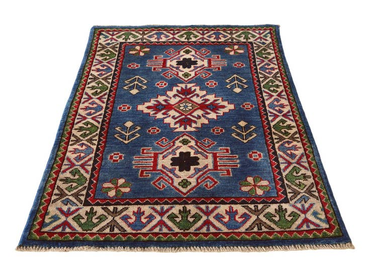 Detail image of 2' 7 x 4' 2 Hand Knotted Kazak Rug