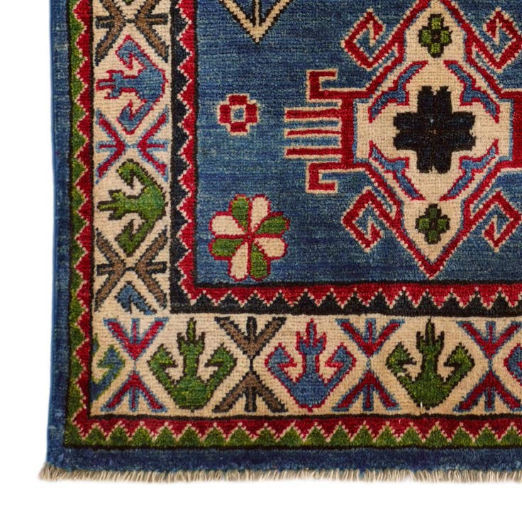 Detail image of 2' 7 x 4' 2 Hand Knotted Kazak Rug