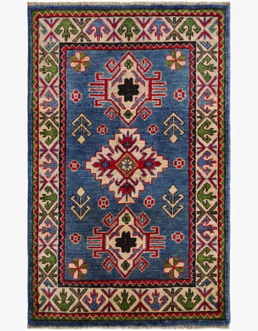 2' 7 x 4' 2 Hand Knotted Kazak Rug