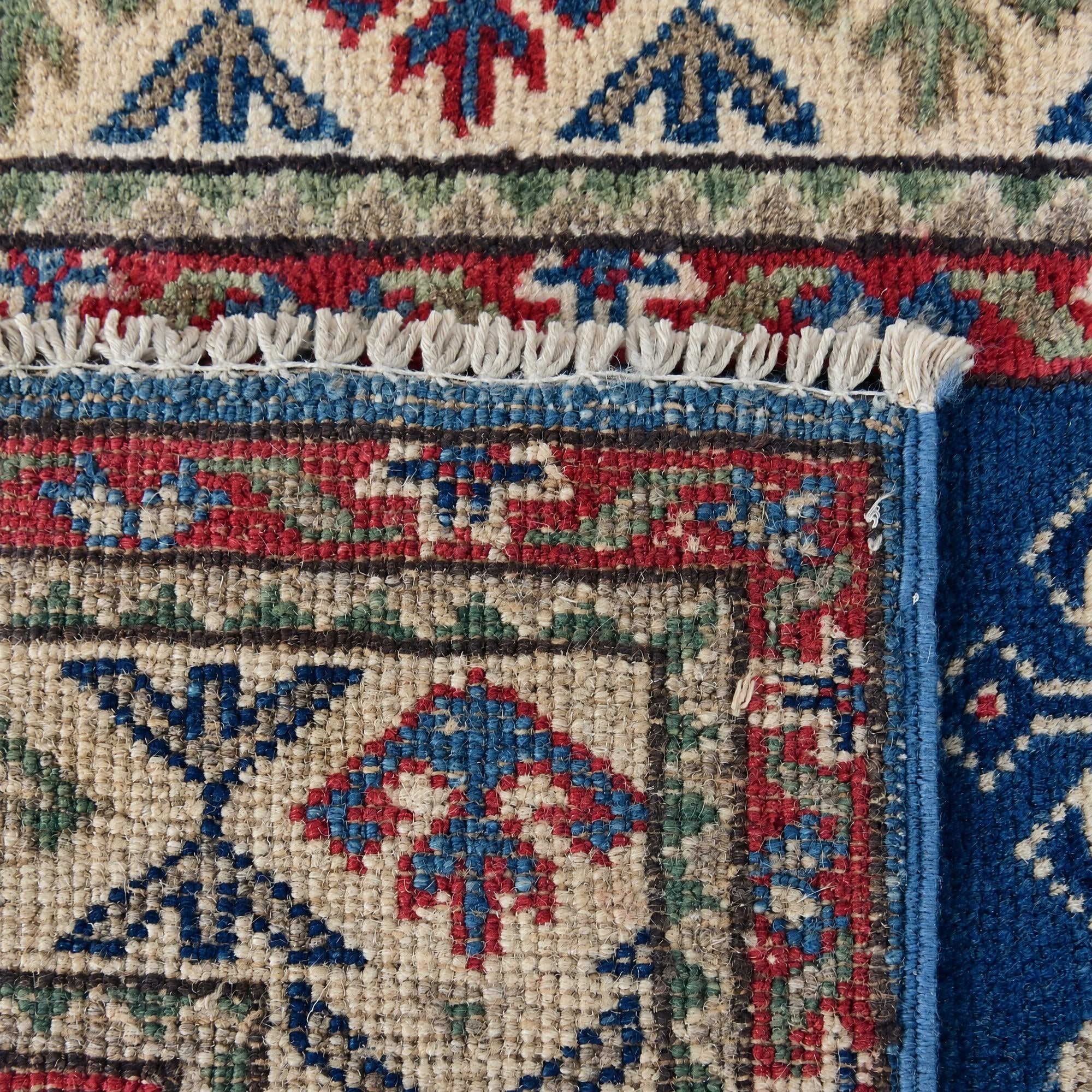 90cm x 125cm Hand Knotted Kazak Rug