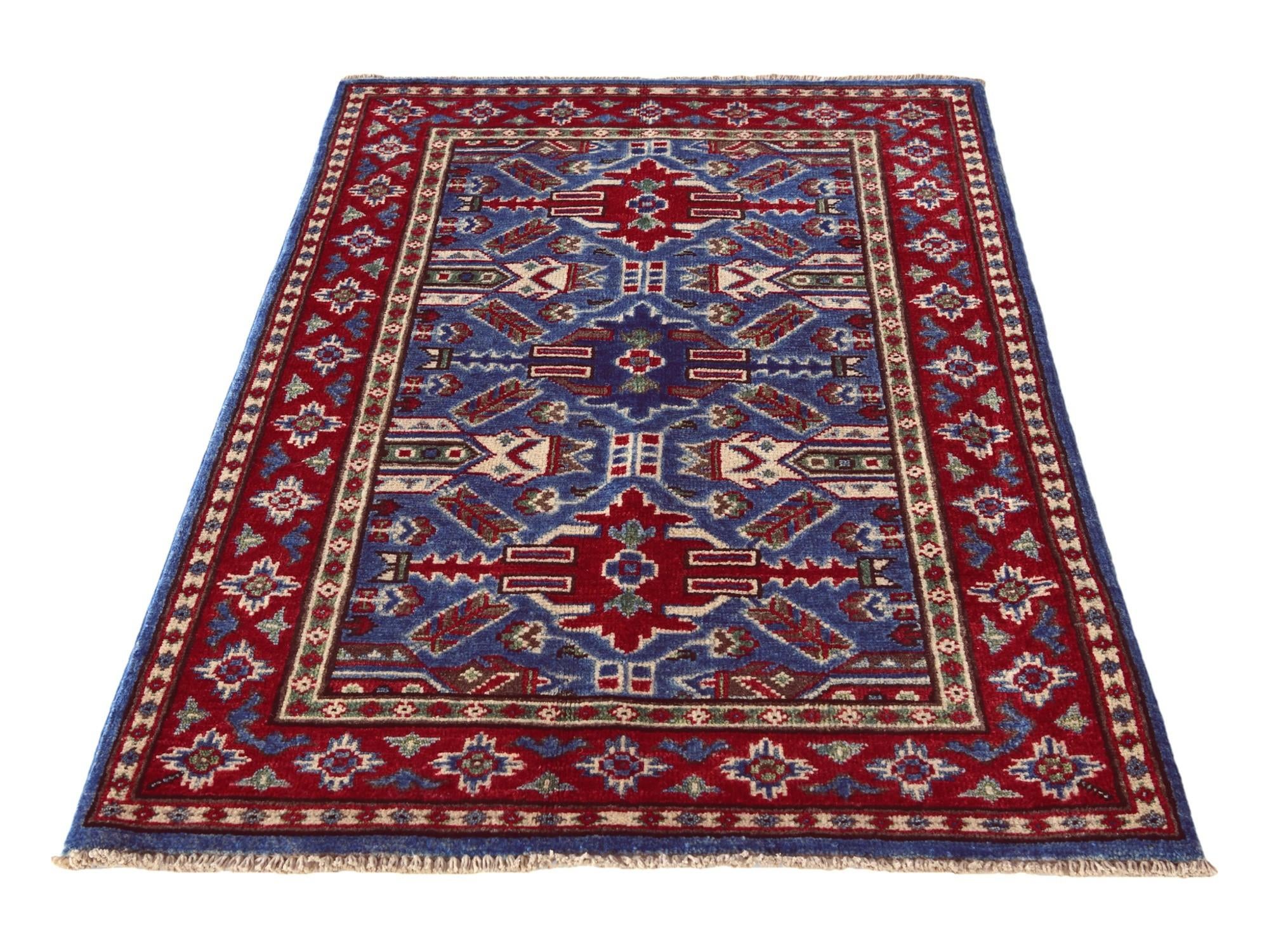 2' 6 x 4' Hand Knotted Kazak Rug