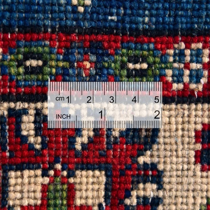 Detail image of 2' 8 x 3' 10 Hand Knotted Kazak Rug