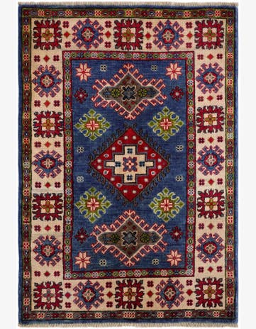 2' 8 x 3' 10 Hand Knotted Kazak Rug