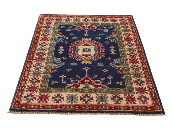 Detail image of 2' 9 x 3' 10 Hand Knotted Kazak Rug
