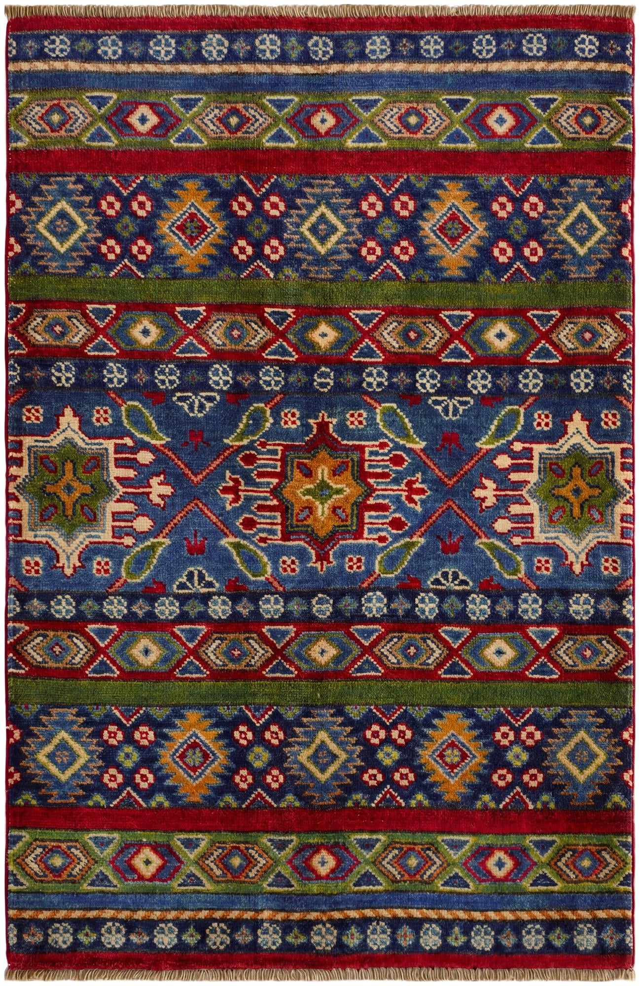 2' 8 x 4' Hand Knotted Kazak Rug