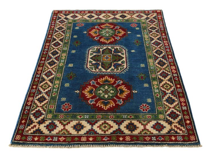 Detail image of 2' 9 x 4' 5 Hand Knotted Kazak Rug