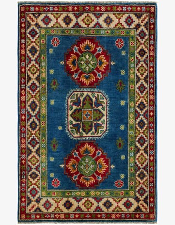 2' 9 x 4' 5 Hand Knotted Kazak Rug