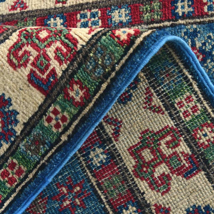 Detail image of 2' 8 x 4' 2 Hand Knotted Kazak Rug