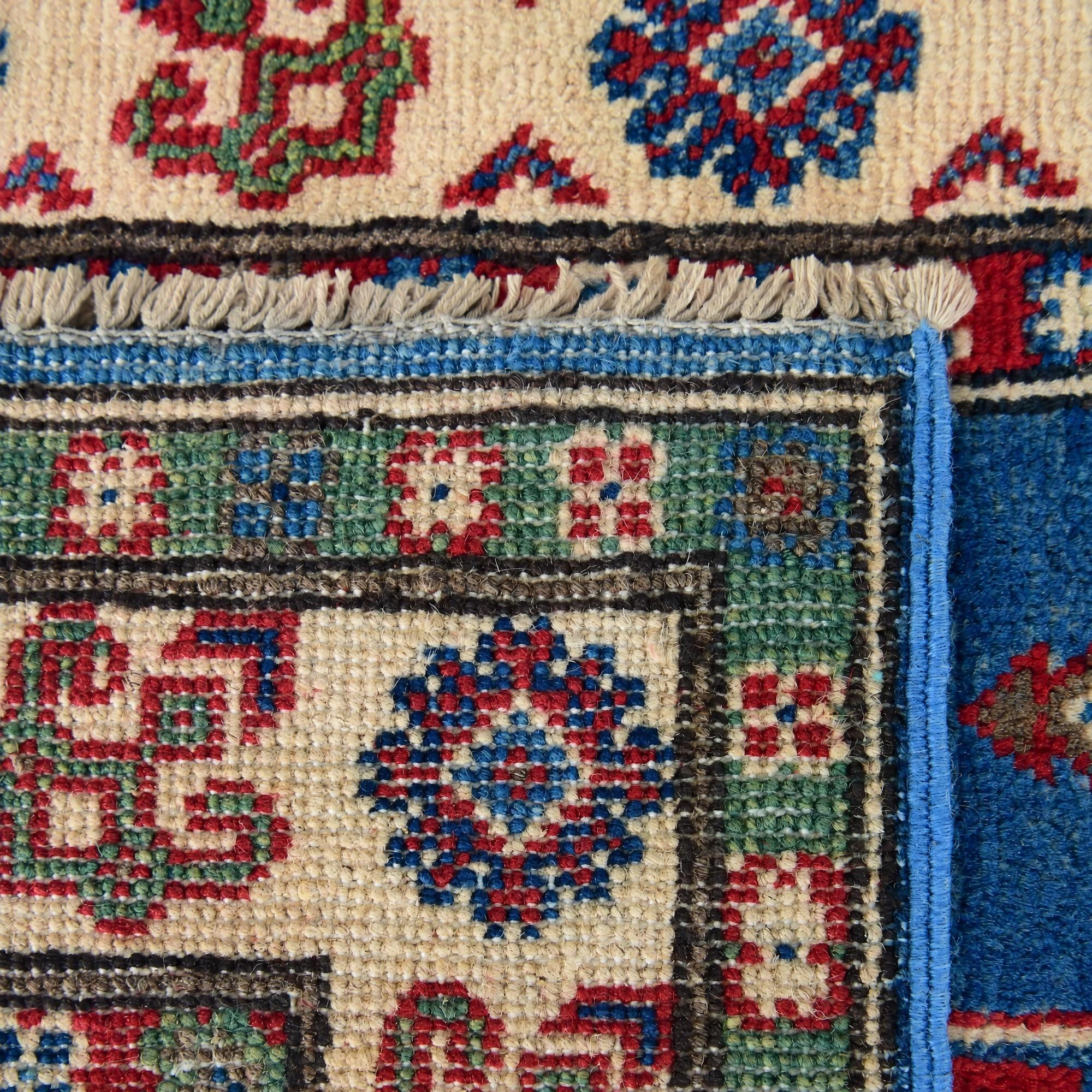 Detail image 12 of 12: 2' 8 x 4' 2 Hand Knotted Kazak Rug