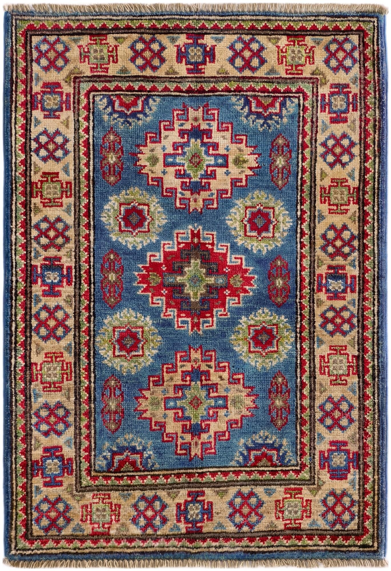 2' x 2' 11 Hand Knotted Kazak Rug