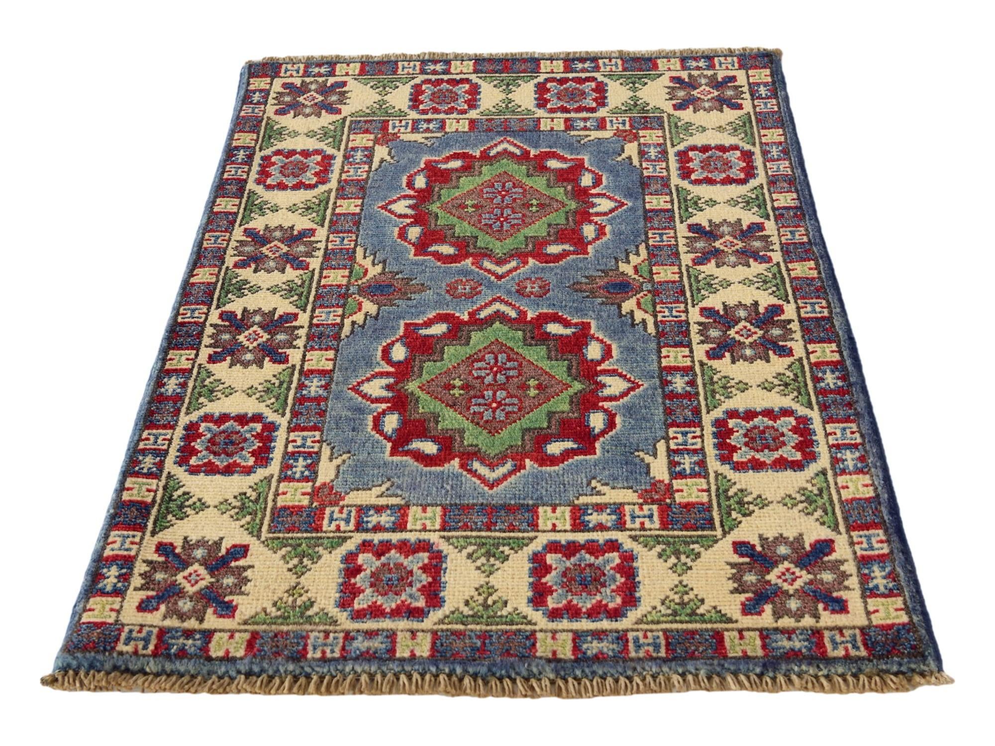 2' x 3' 2 Hand Knotted Kazak Rug