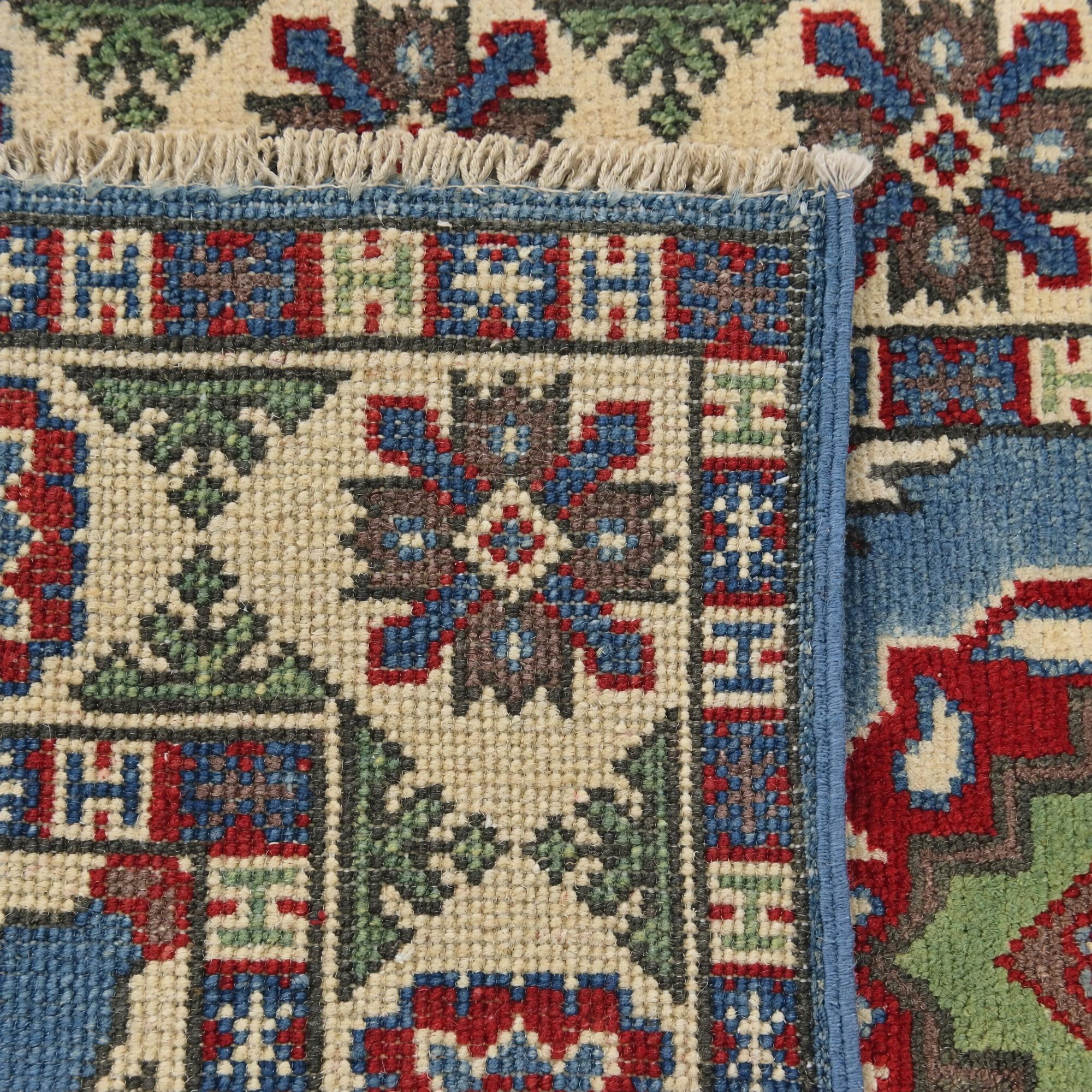 60cm x 95cm Hand Knotted Kazak Rug