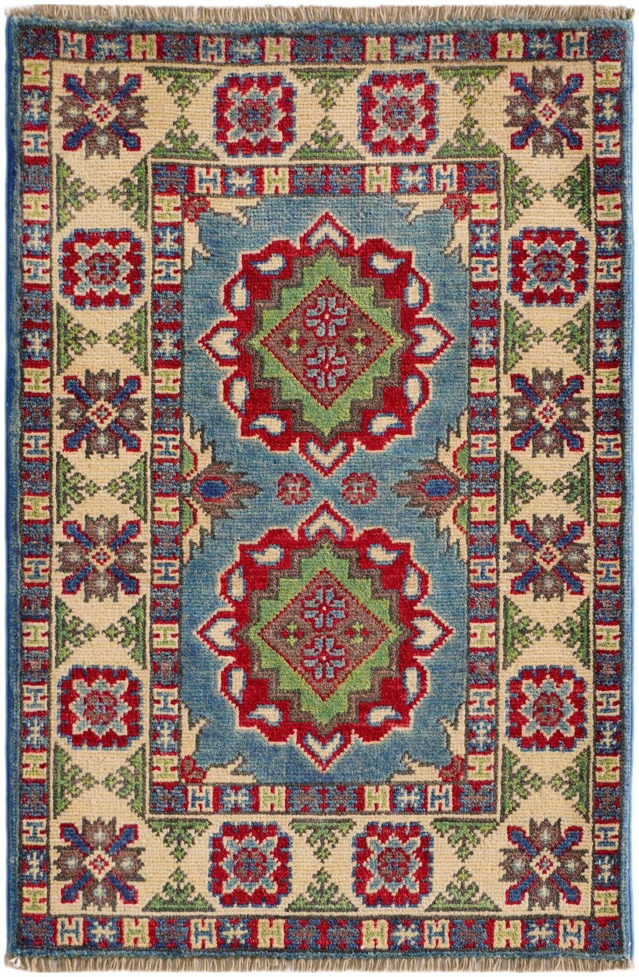 2' x 3' 2 Hand Knotted Kazak Rug