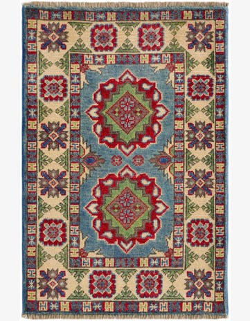 2' x 3' 2 Hand Knotted Kazak Rug
